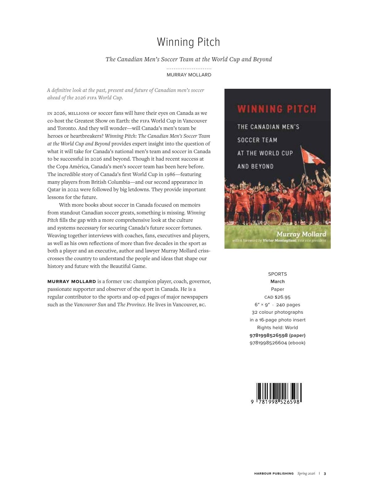 Harbour Publishing Spring 2026 Catalogue Flyer January 1 - December 31, 2026