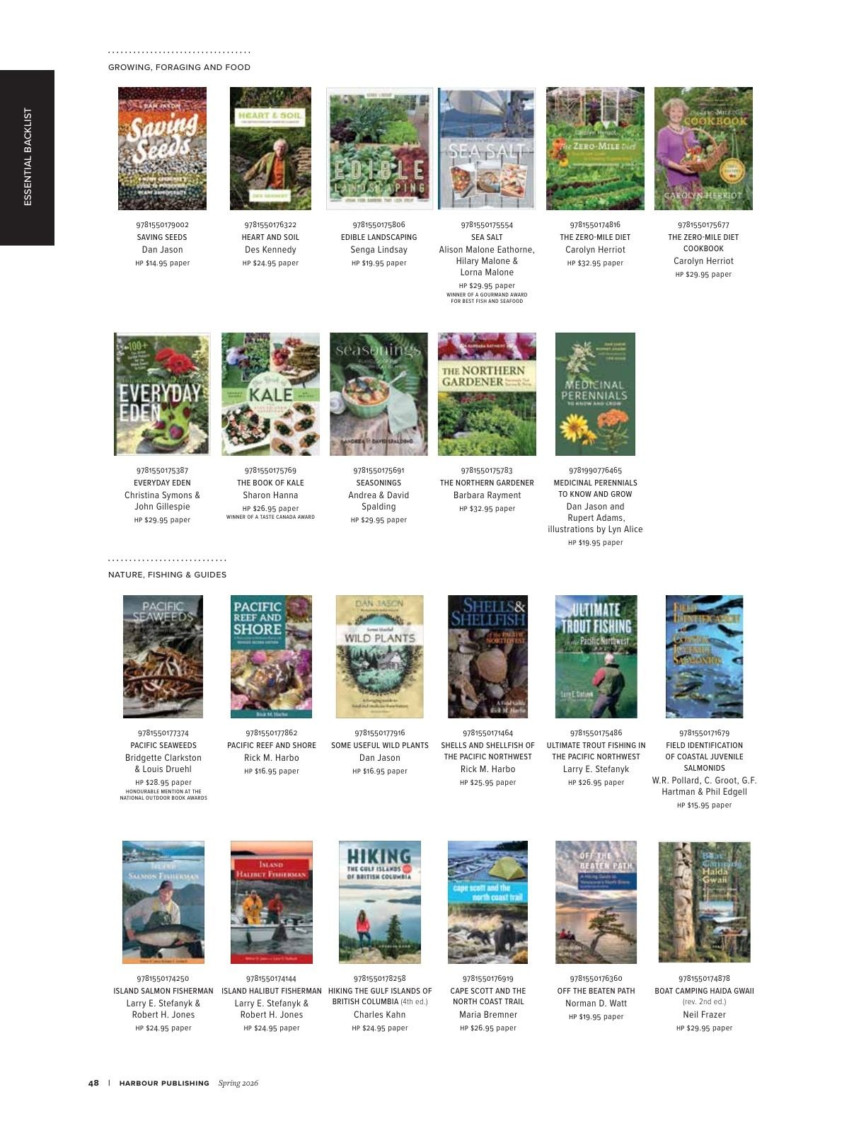 Harbour Publishing Spring 2026 Catalogue Flyer January 1 - December 31, 2026