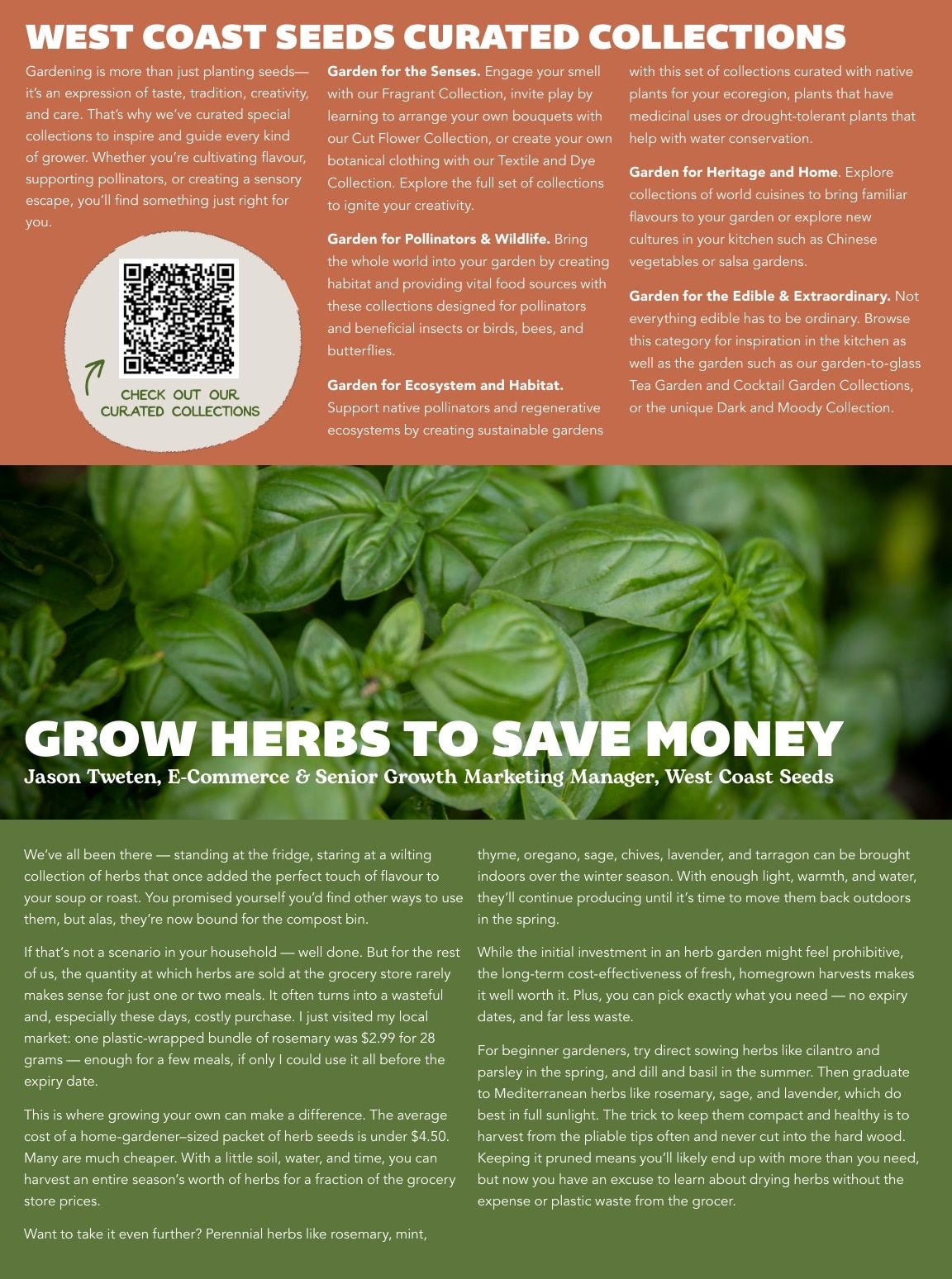 West Coast Seeds Growing Guide Flyer January 1 - December 31, 2026