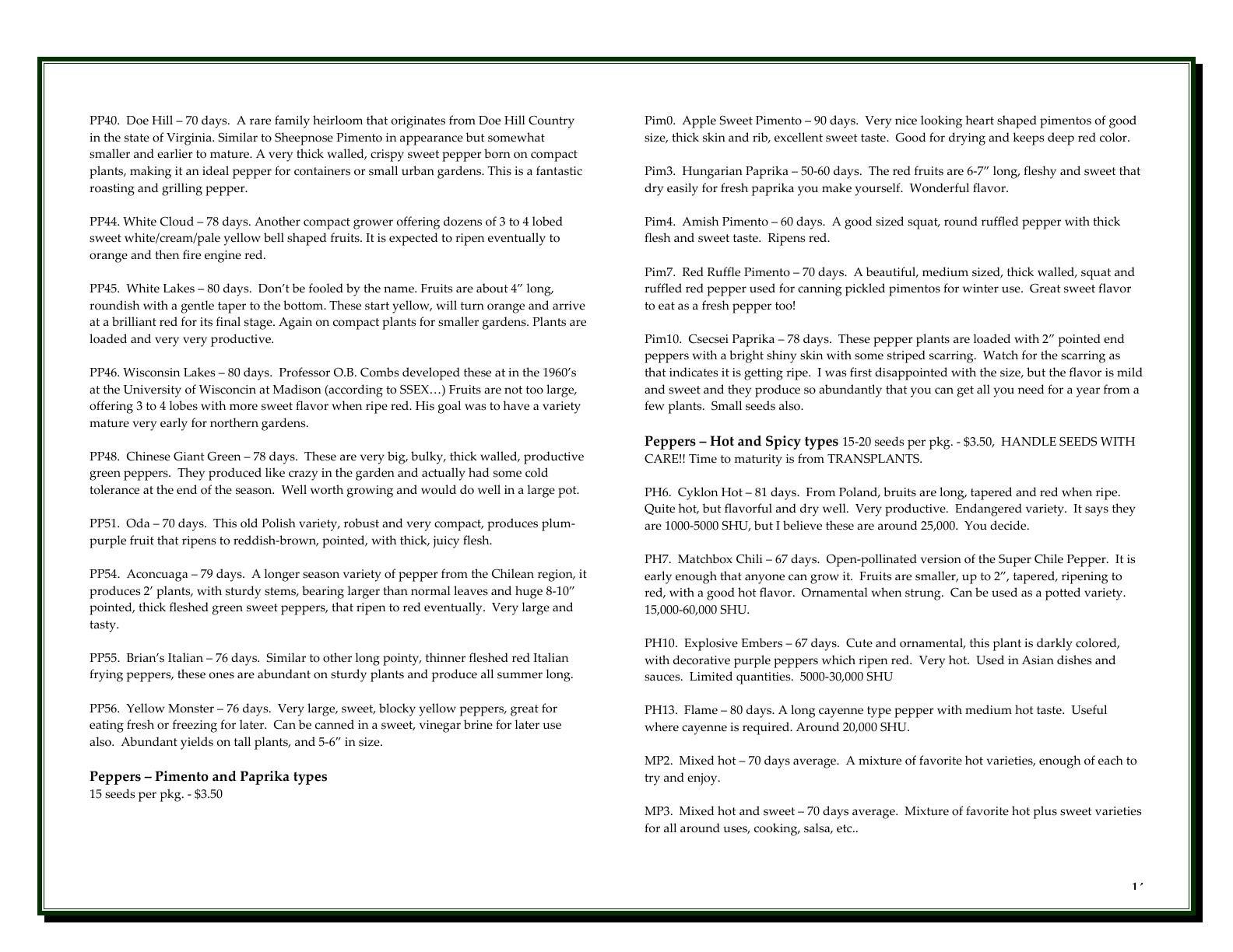 A'Bunadh Seeds Seed Catalogue Flyer January 1 - December 31, 2026