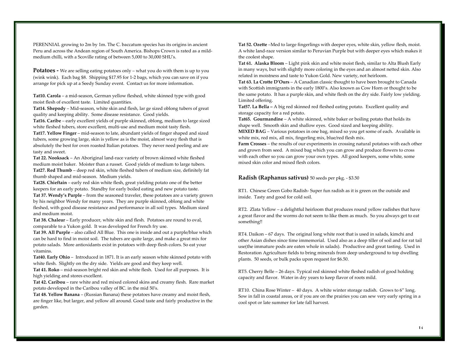 A'Bunadh Seeds Seed Catalogue Flyer January 1 - December 31, 2026