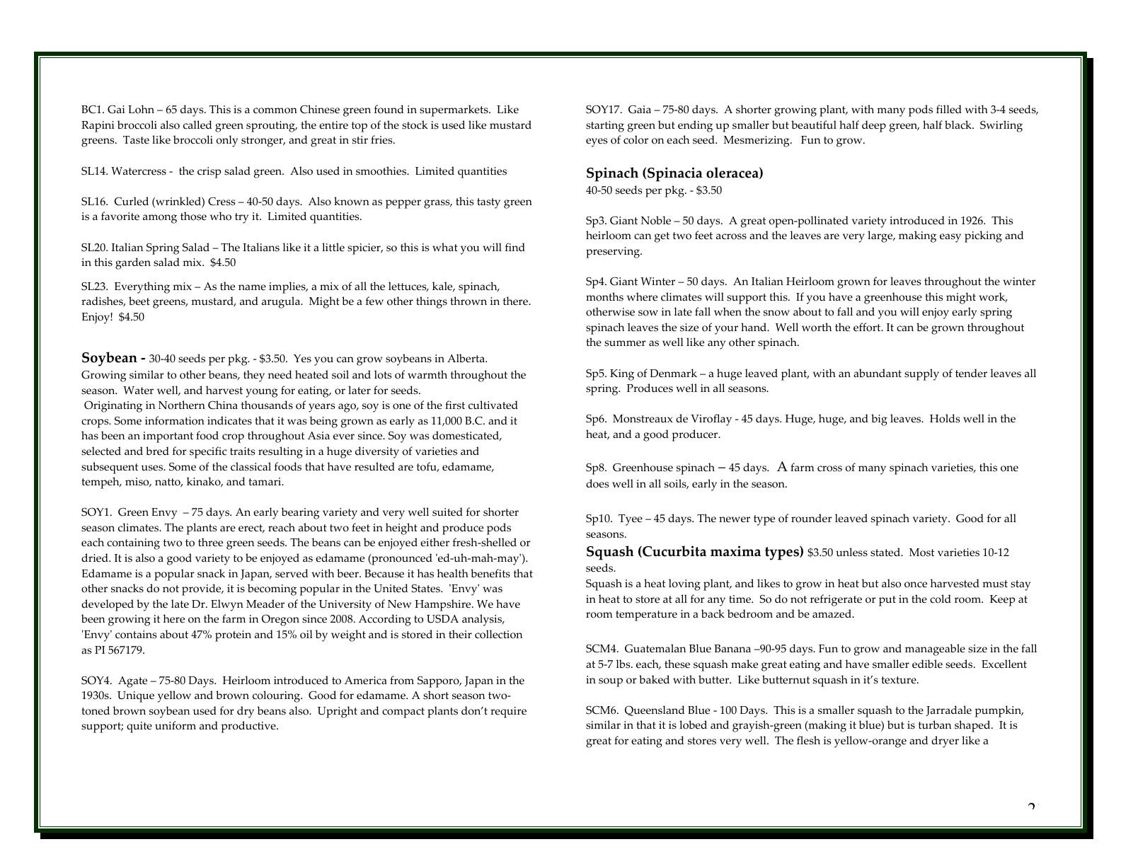 A'Bunadh Seeds Seed Catalogue Flyer January 1 - December 31, 2026