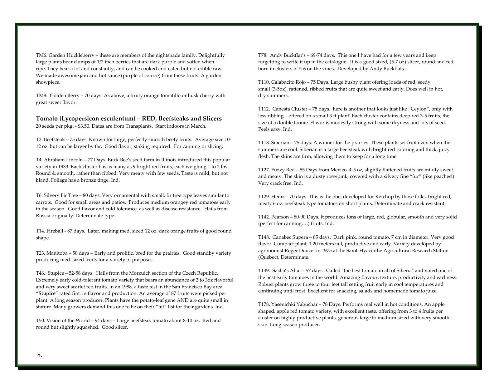 A'Bunadh Seeds Seed Catalogue Flyer January 1 - December 31, 2026