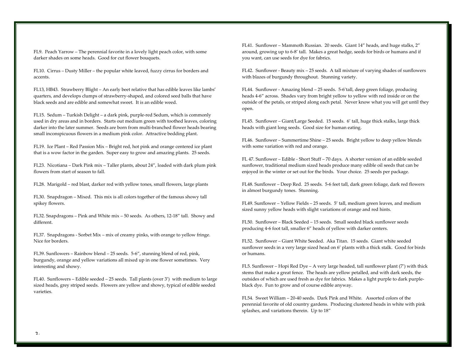 A'Bunadh Seeds Seed Catalogue Flyer January 1 - December 31, 2026
