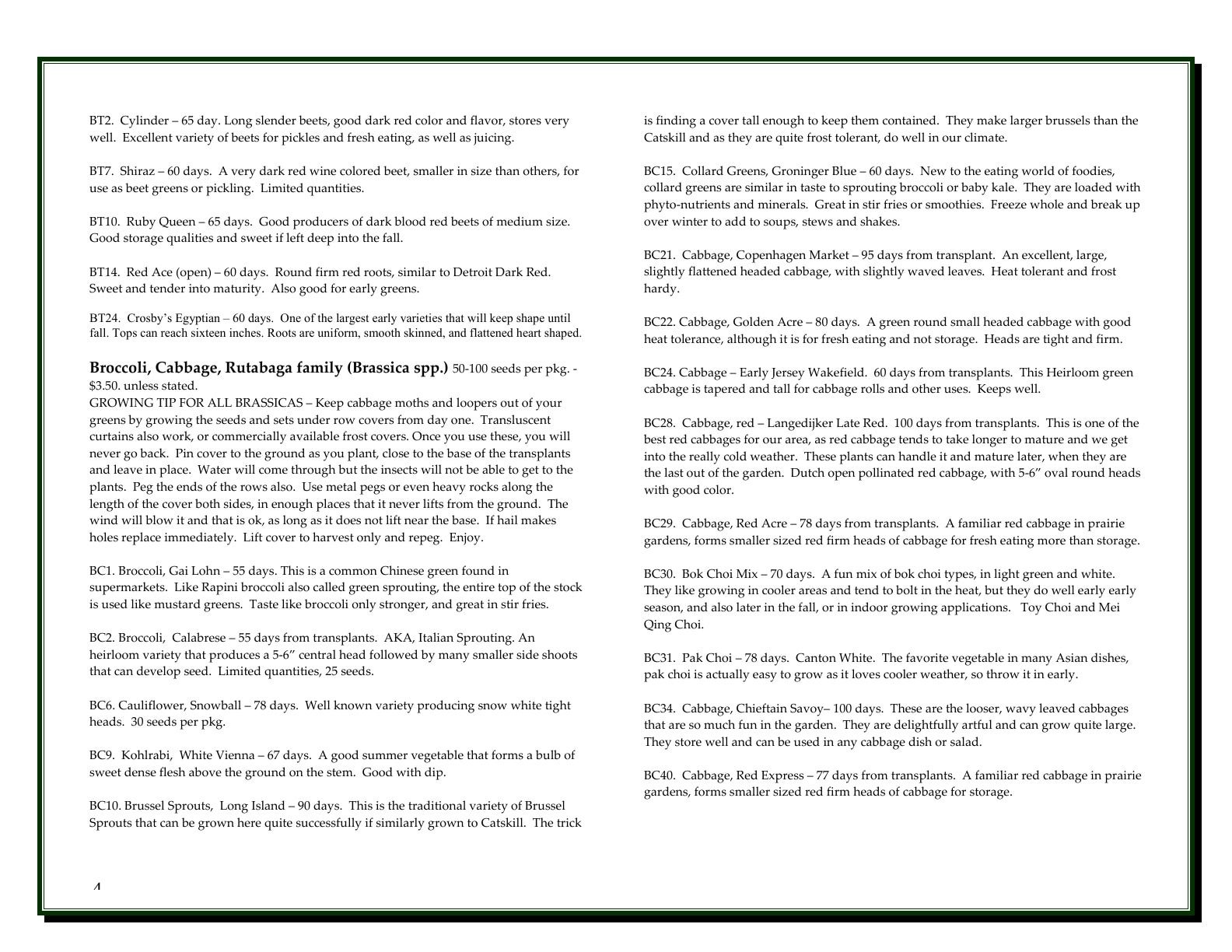 A'Bunadh Seeds Seed Catalogue Flyer January 1 - December 31, 2026