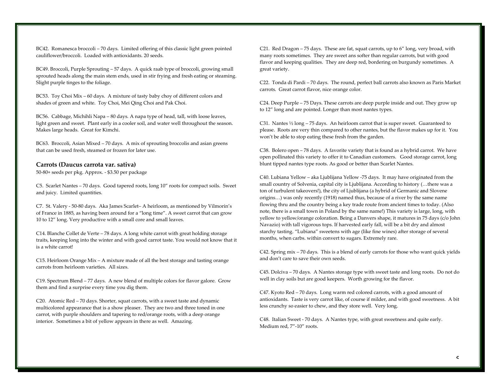 A'Bunadh Seeds Seed Catalogue Flyer January 1 - December 31, 2026
