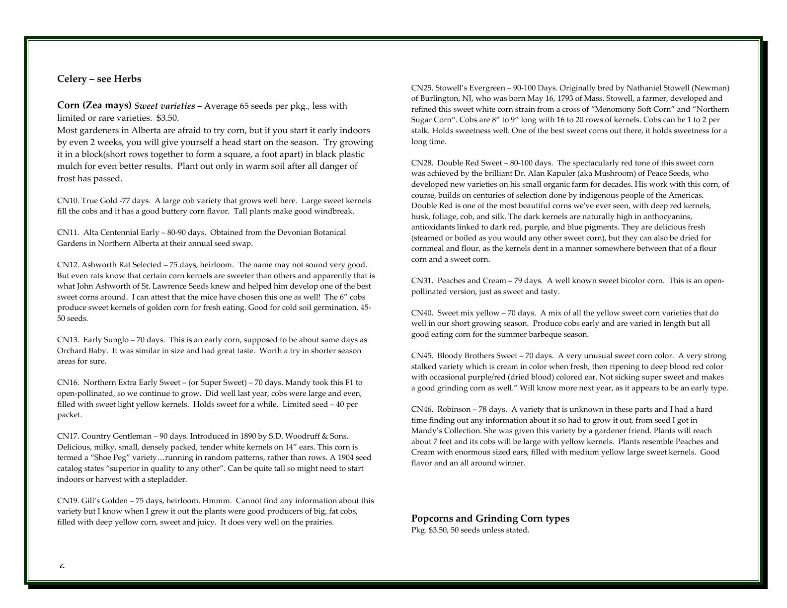 A'Bunadh Seeds Seed Catalogue Flyer January 1 - December 31, 2026