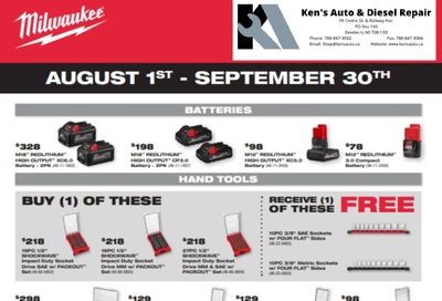 Ken's Auto & Diesel Repair Parts & Tools Flyer August 1 - September 30, 2026