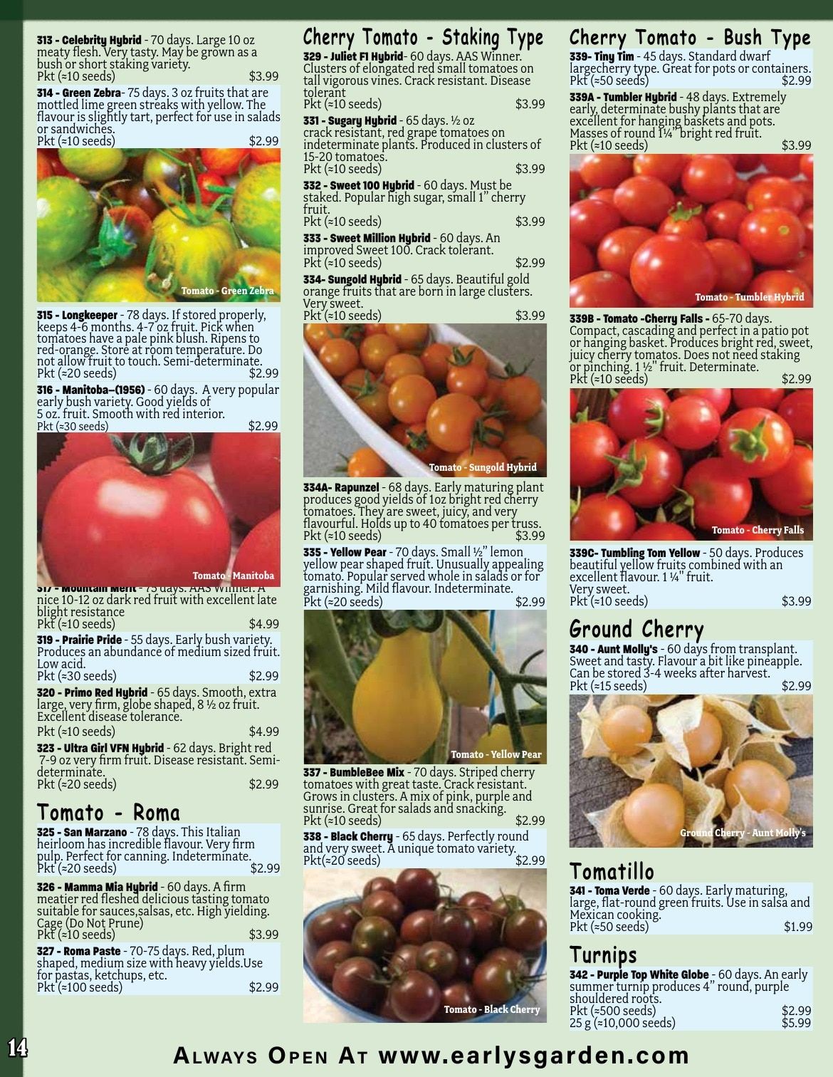 Early's Farm & Garden Centre Seed Catalogue Flyer January 1 - December 31, 2026