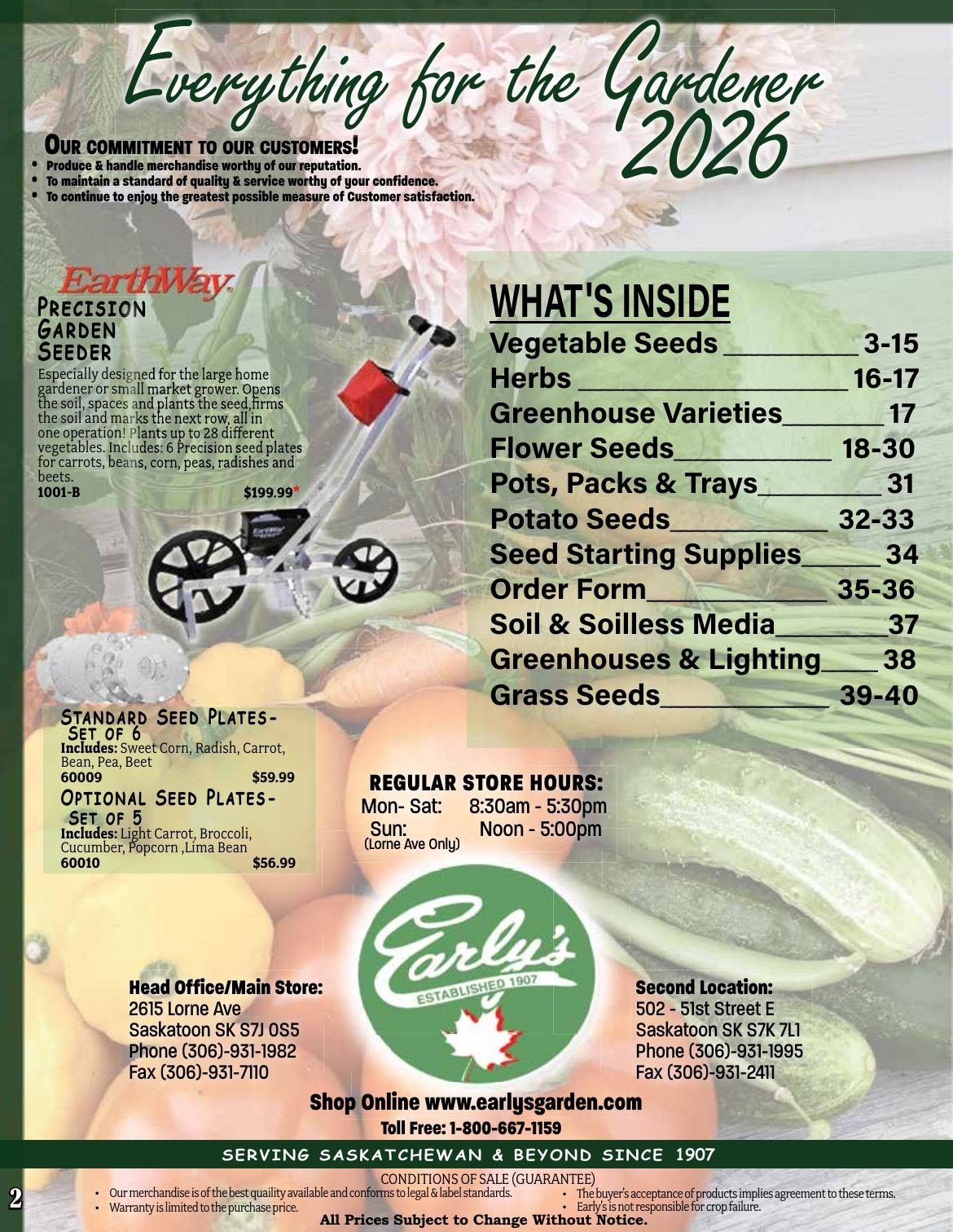 Early's Farm & Garden Centre Seed Catalogue Flyer January 1 - December 31, 2026