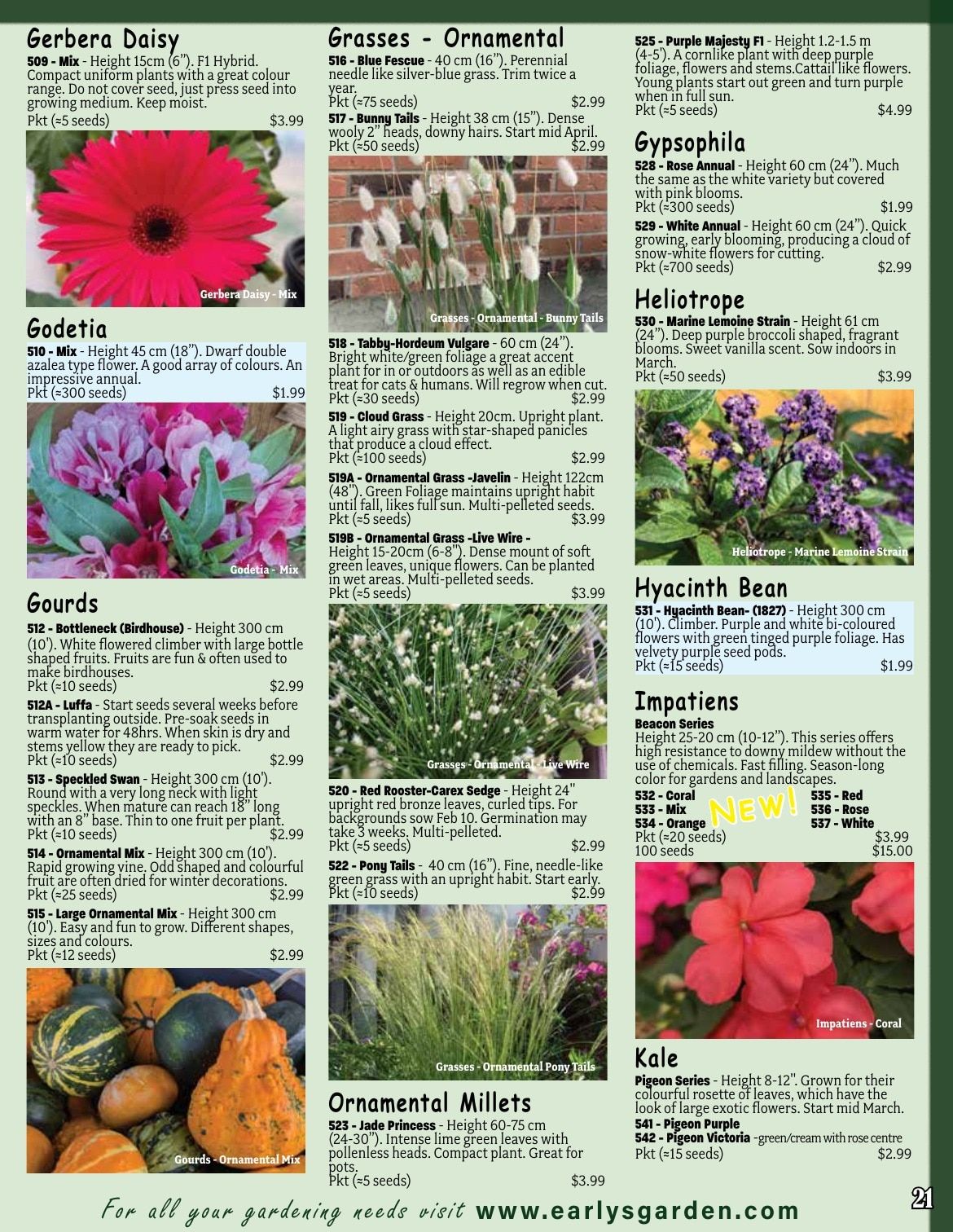 Early's Farm & Garden Centre Seed Catalogue Flyer January 1 - December 31, 2026