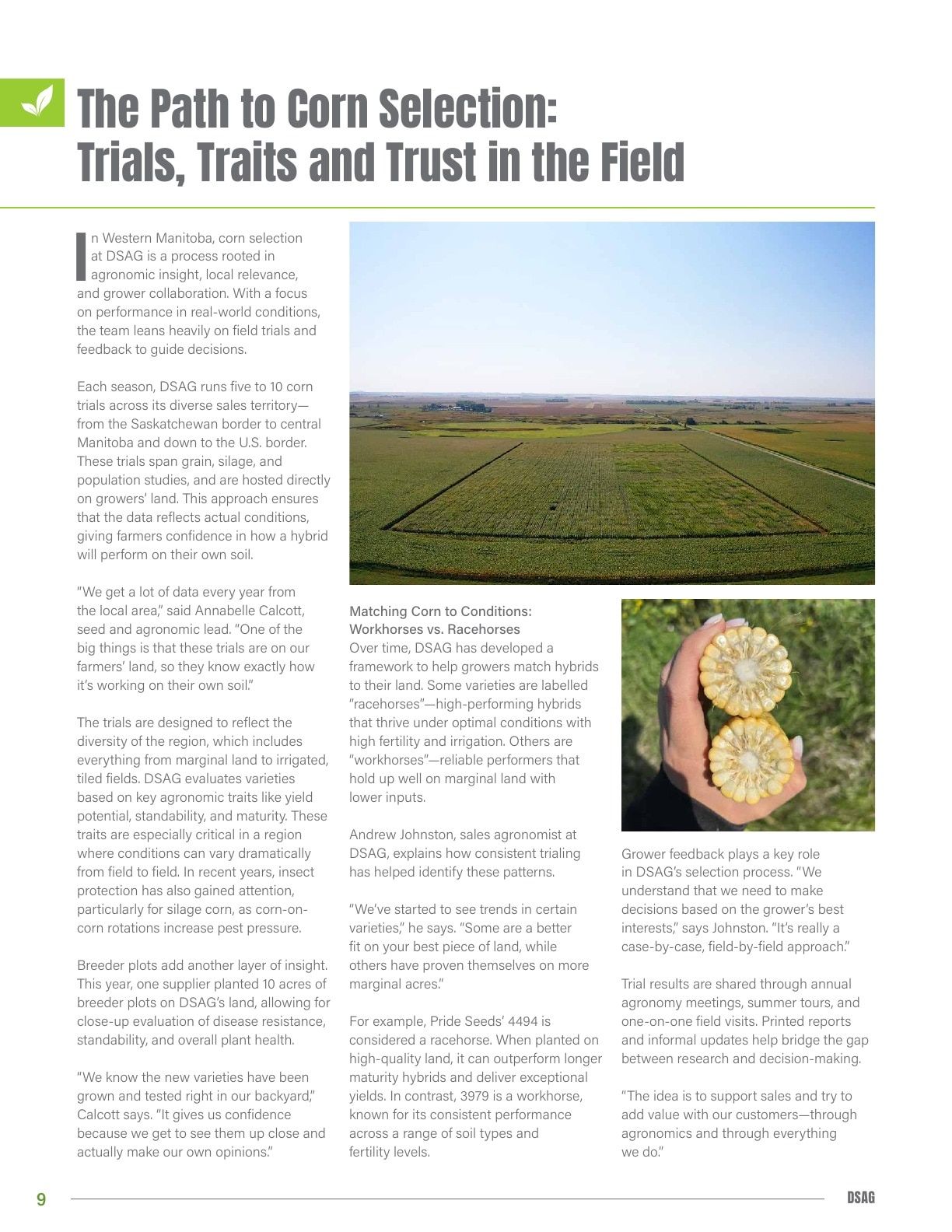 DSAG Seed Guide Flyer January 1 - December 31, 2026