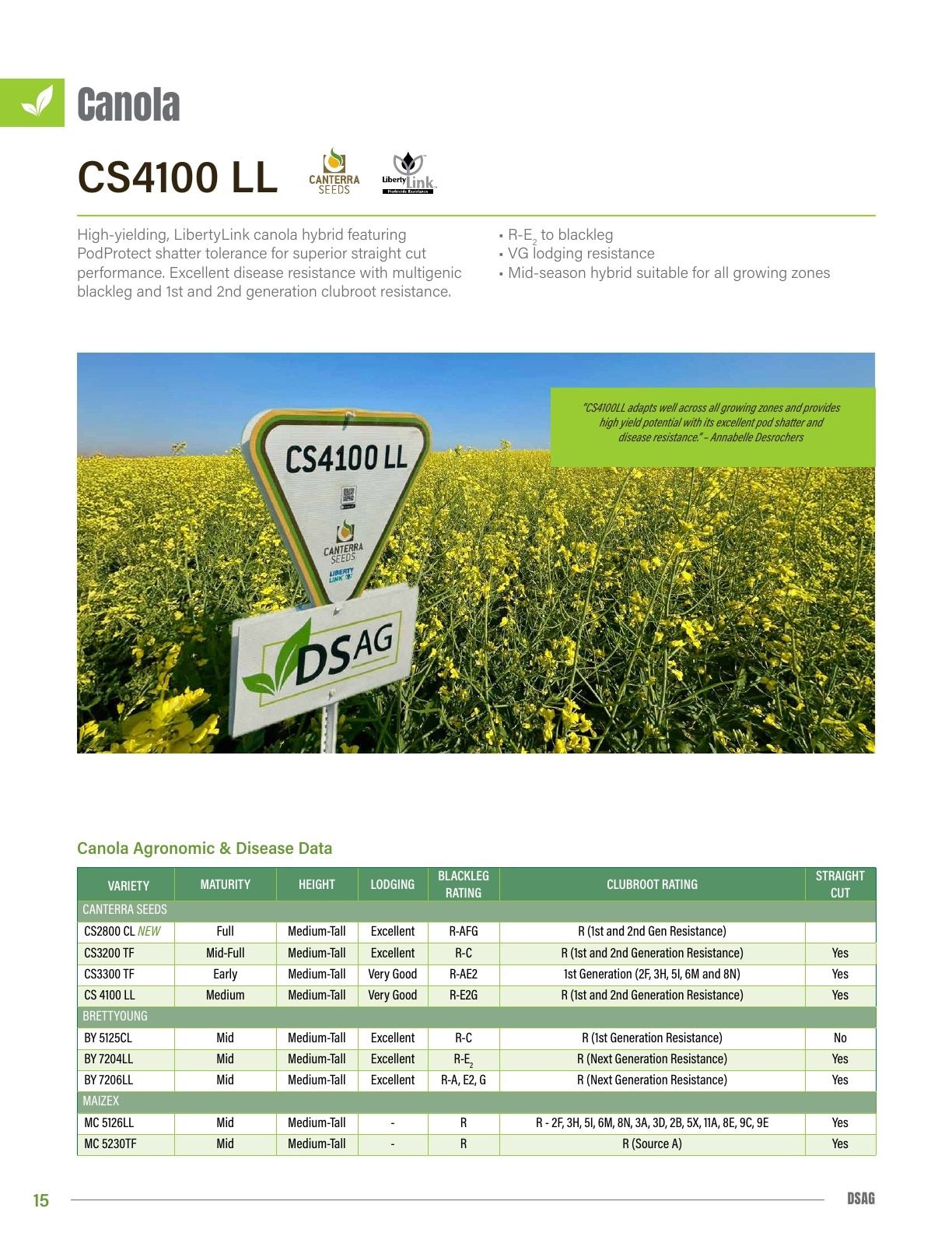 DSAG Seed Guide Flyer January 1 - December 31, 2026
