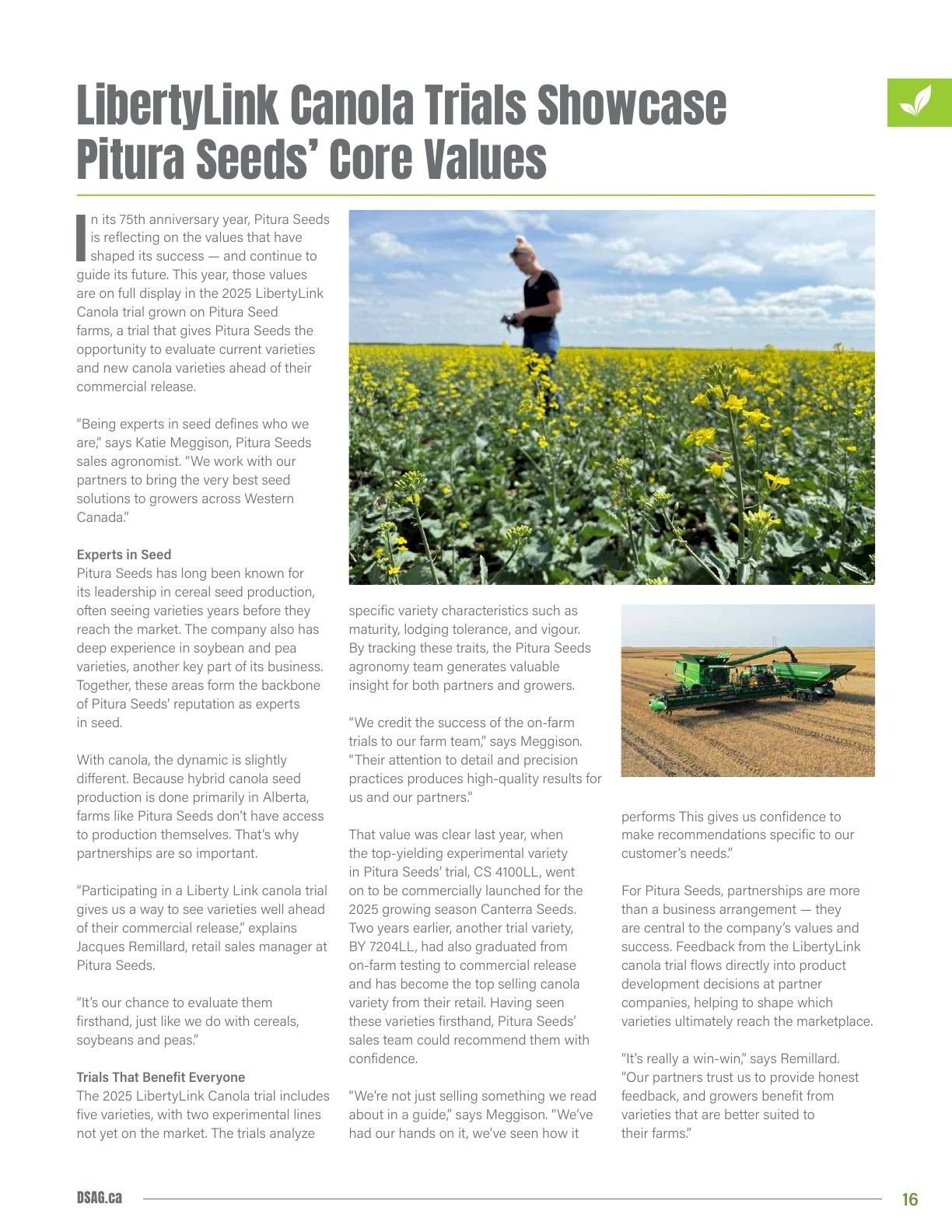 DSAG Seed Guide Flyer January 1 - December 31, 2026