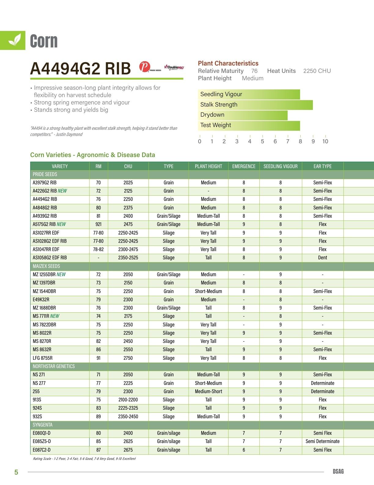 DSAG Seed Guide Flyer January 1 - December 31, 2026