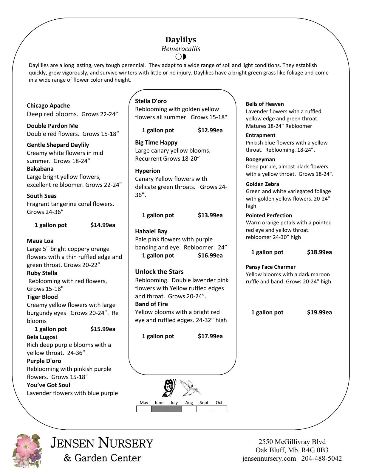 Jensen Nursery & Garden Centre Perennials Catalogue Flyer January 1 - December 31, 2026