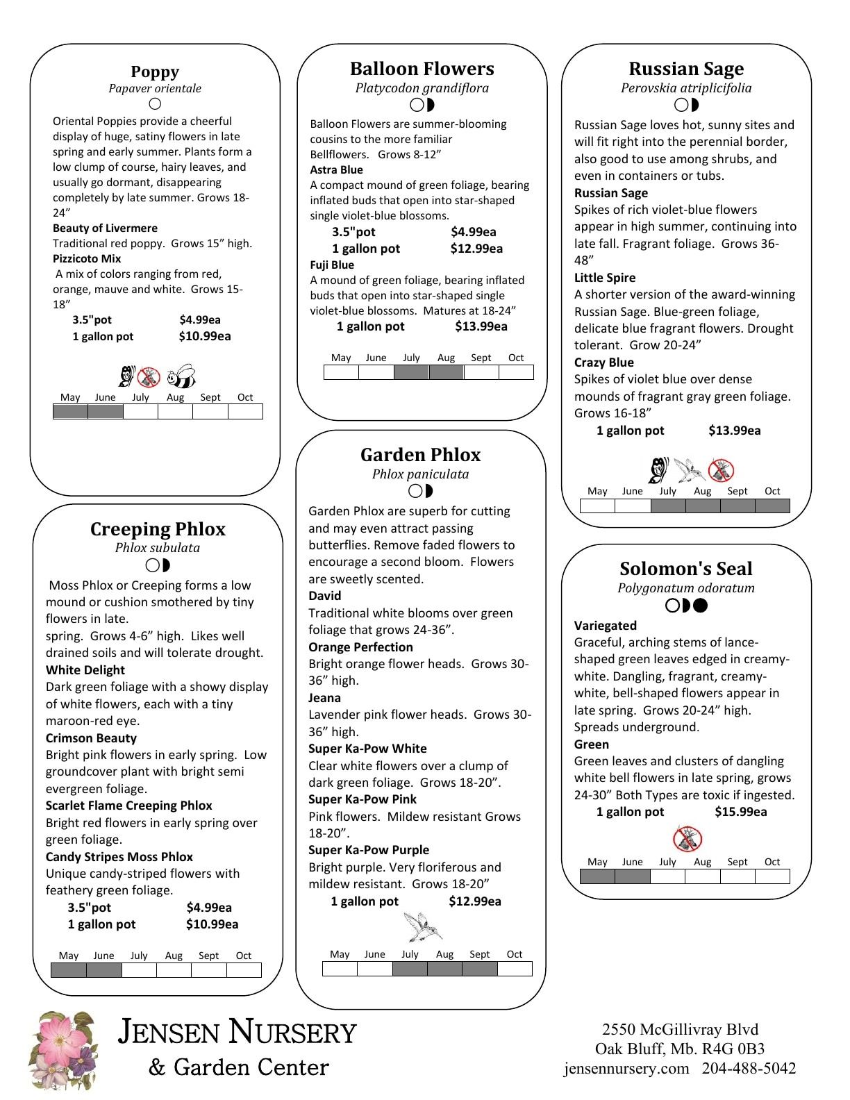 Jensen Nursery & Garden Centre Perennials Catalogue Flyer January 1 - December 31, 2026