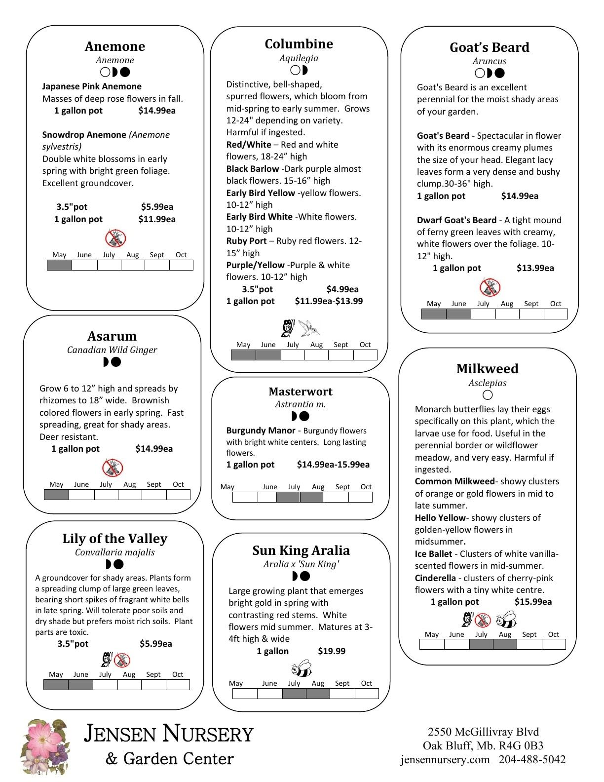 Jensen Nursery & Garden Centre Perennials Catalogue Flyer January 1 - December 31, 2026