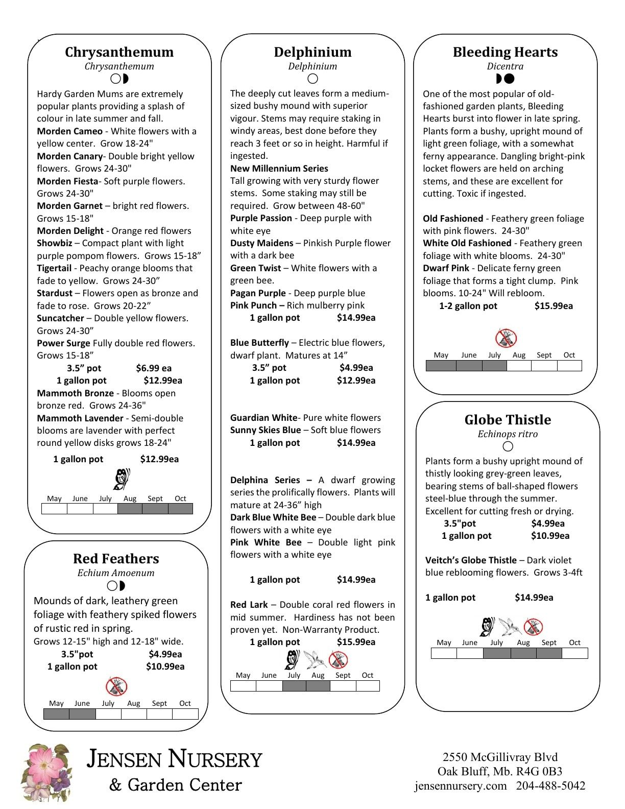 Jensen Nursery & Garden Centre Perennials Catalogue Flyer January 1 - December 31, 2026
