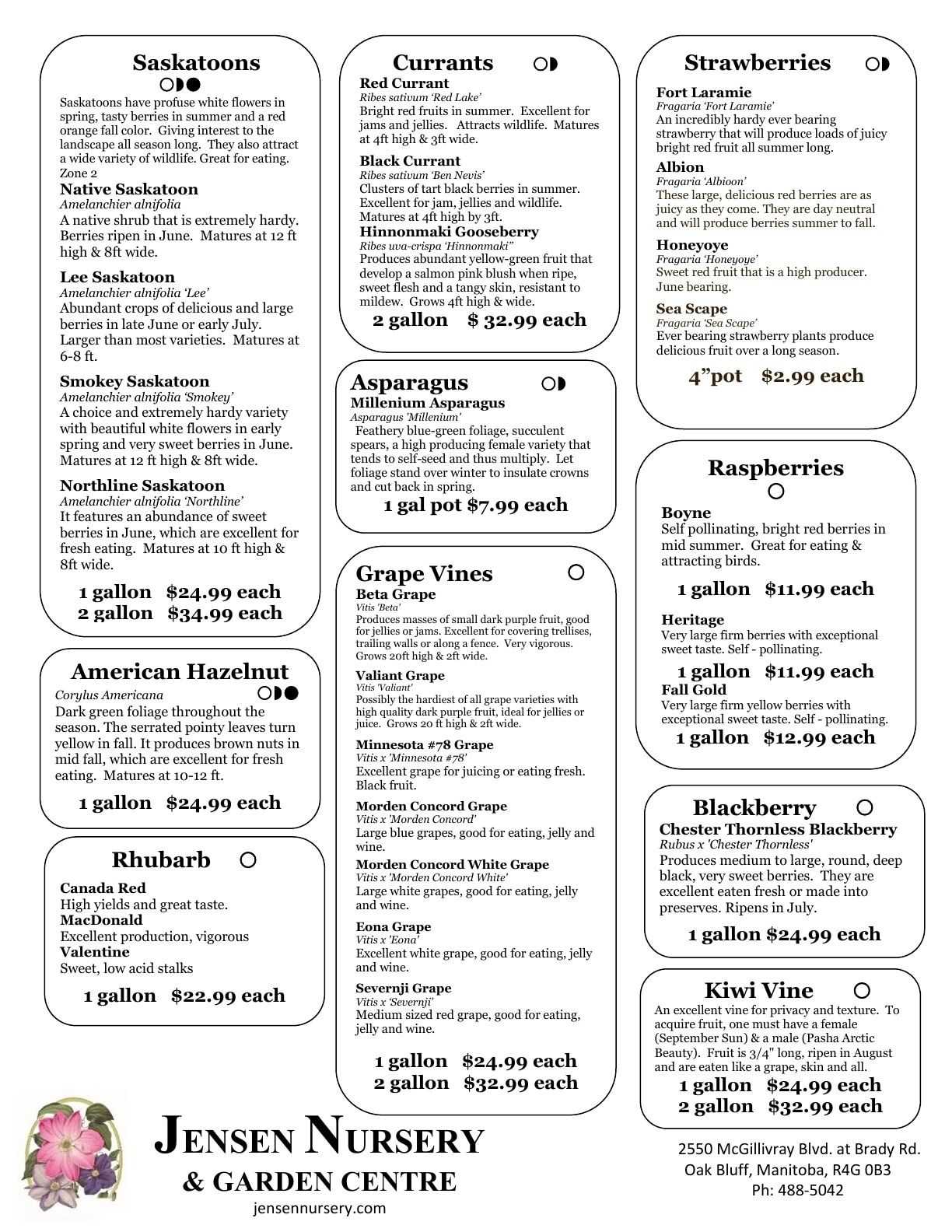 Jensen Nursery & Garden Centre Plant Catalogue Flyer January 1 - December 31, 2026