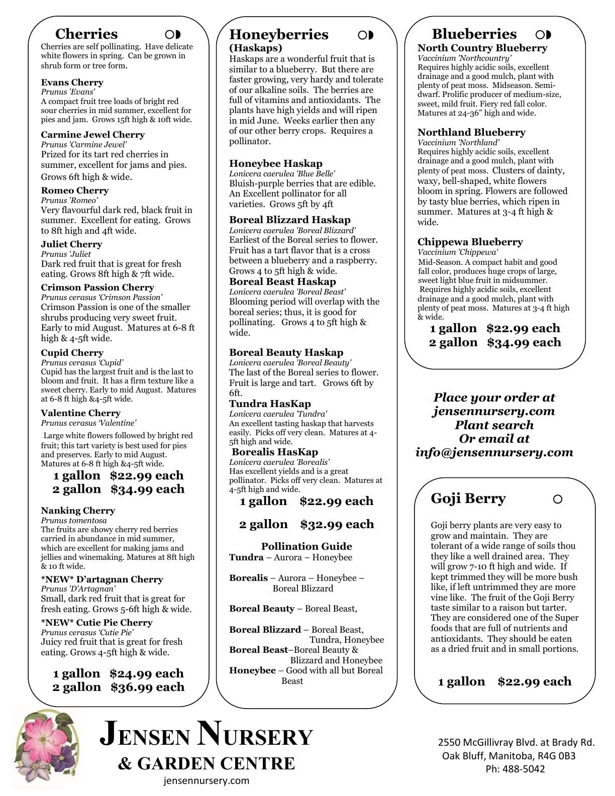 Jensen Nursery & Garden Centre Plant Catalogue Flyer January 1 - December 31, 2026