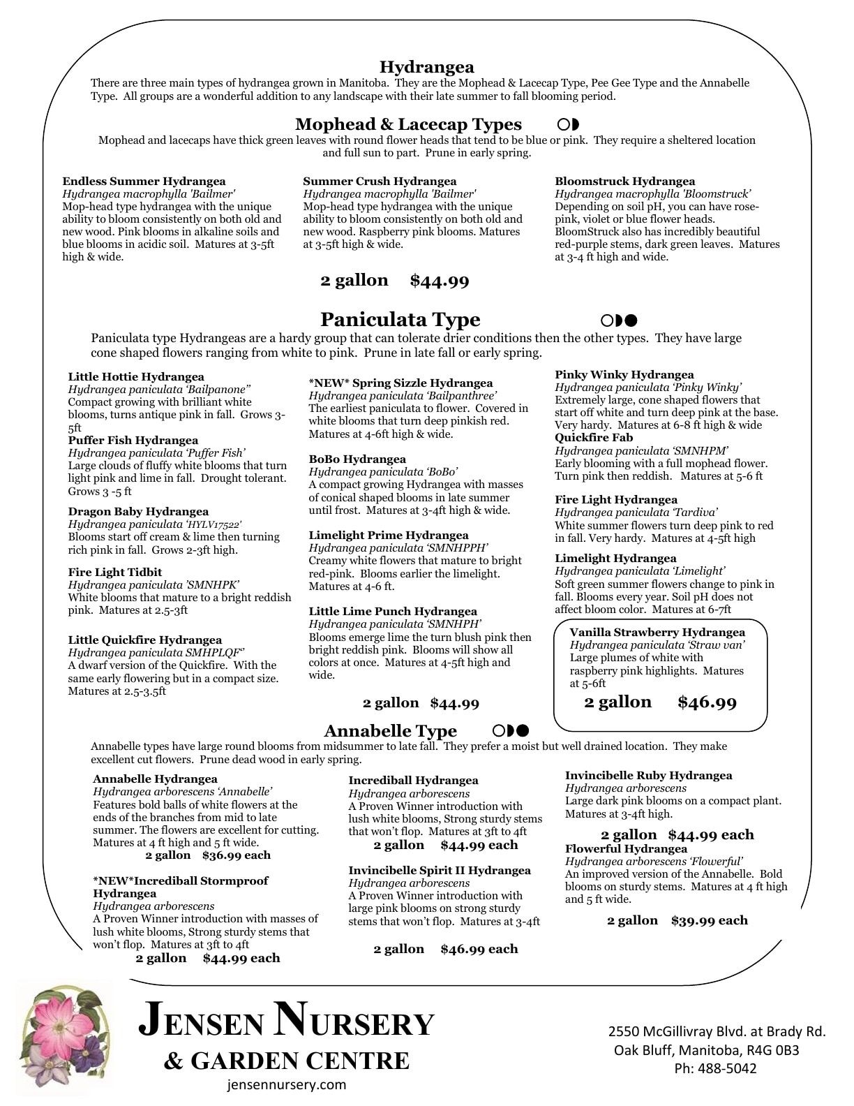 Jensen Nursery & Garden Centre Plant Catalogue Flyer January 1 - December 31, 2026