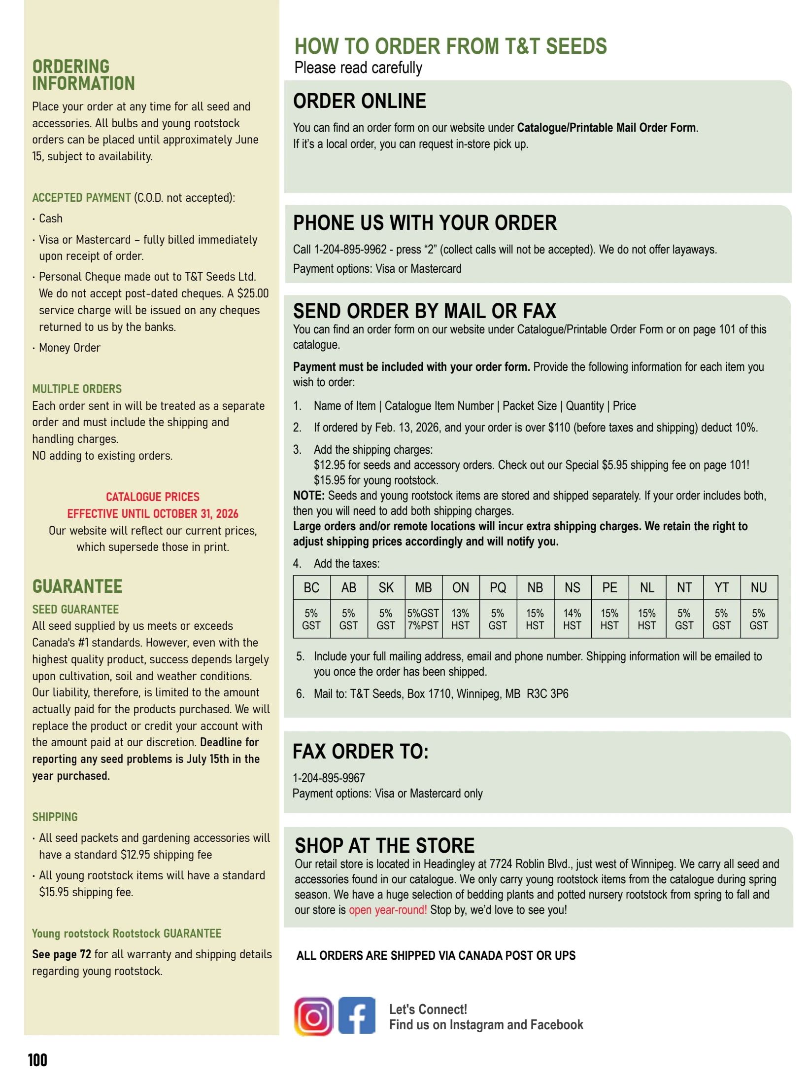 T&T Seeds Catalogue Flyer January 1 - December 31, 2026