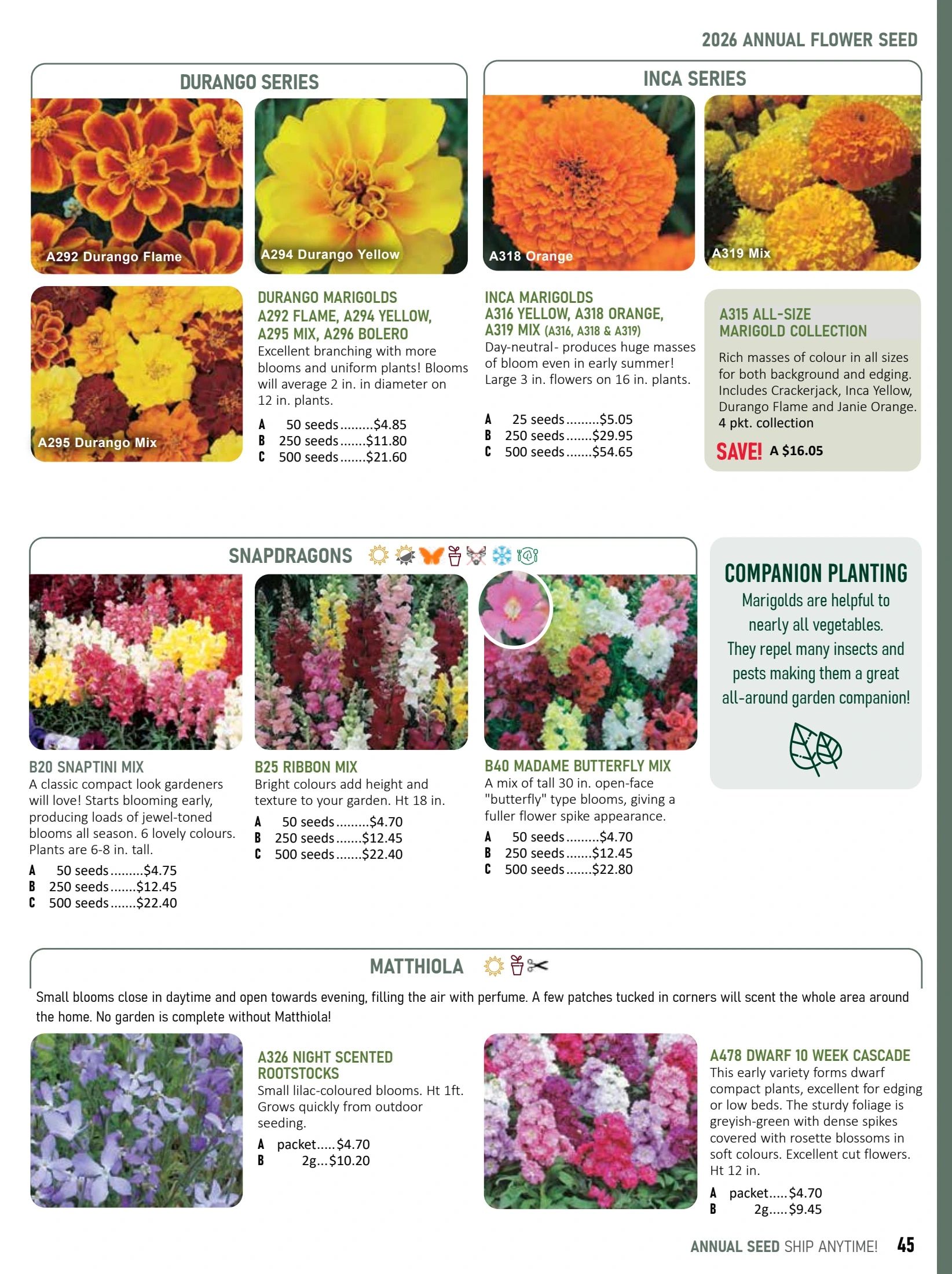 T&T Seeds Catalogue Flyer January 1 - December 31, 2026