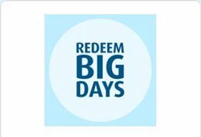 Blue Rewards: Redeem Big Days. Get up to 20% back in Points (Aug 27 - Sept 9)