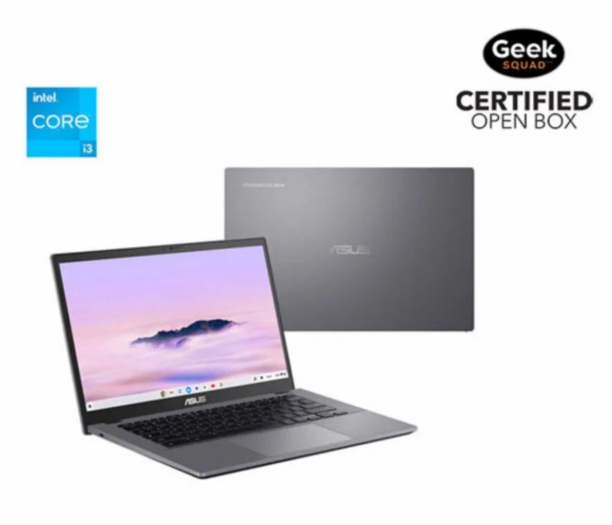 Best Buy: $390 Open Box - ASUS CX34 14" Touchscreen Chromebook Plus - Intel Core i3-1315U - 8GB LPDDR5X - 128GB UFS