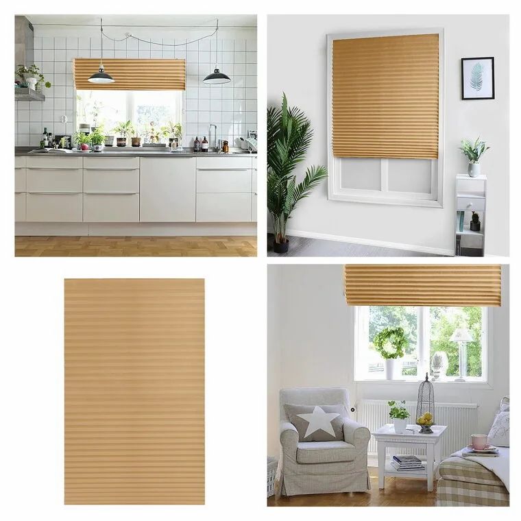 Walmart: 90 cm x 150 cm Pleated Blind No Drilling Required Folding Roller Blind With Clamping Support Material: polyester Walmart: 90 cm x 150 cm Pleated Blind No Drilling Required Folding Roller Blind With Clamping Support Material: polyester