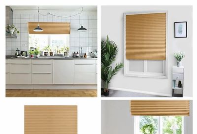 Walmart: 90 cm x 150 cm Pleated Blind No Drilling Required Folding Roller Blind With Clamping Support Material: polyester