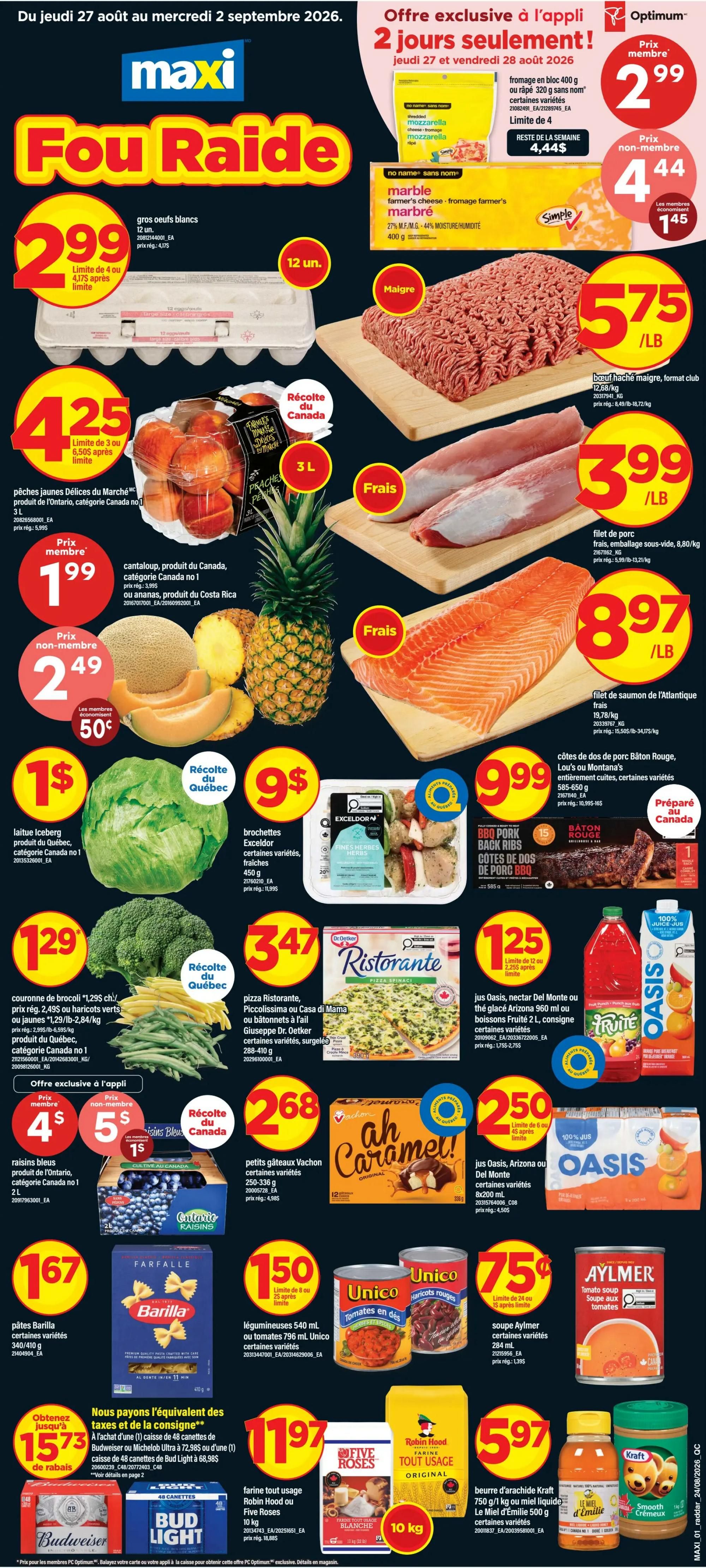 Maxi Flyer August 27 to September 2