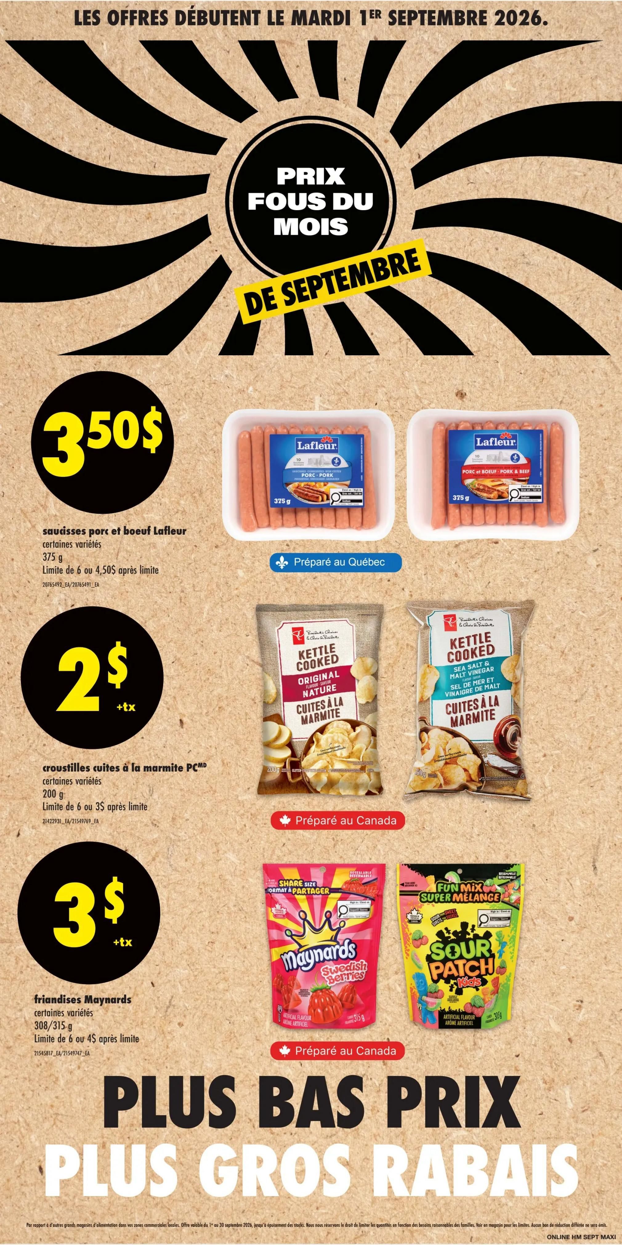 Maxi Flyer August 27 to September 2