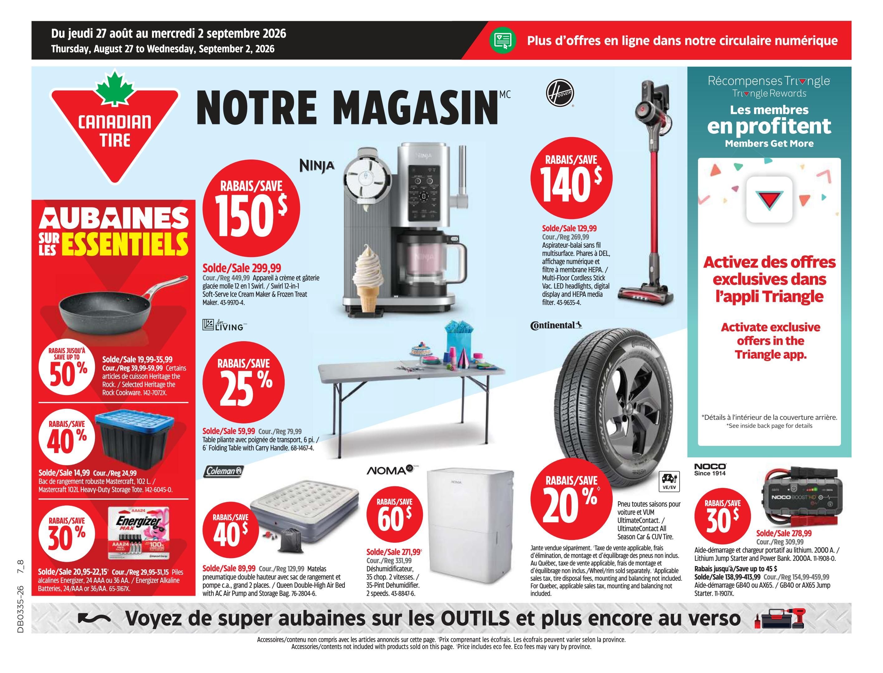 Canadian Tire (QC) Flyer August 27 to September 2