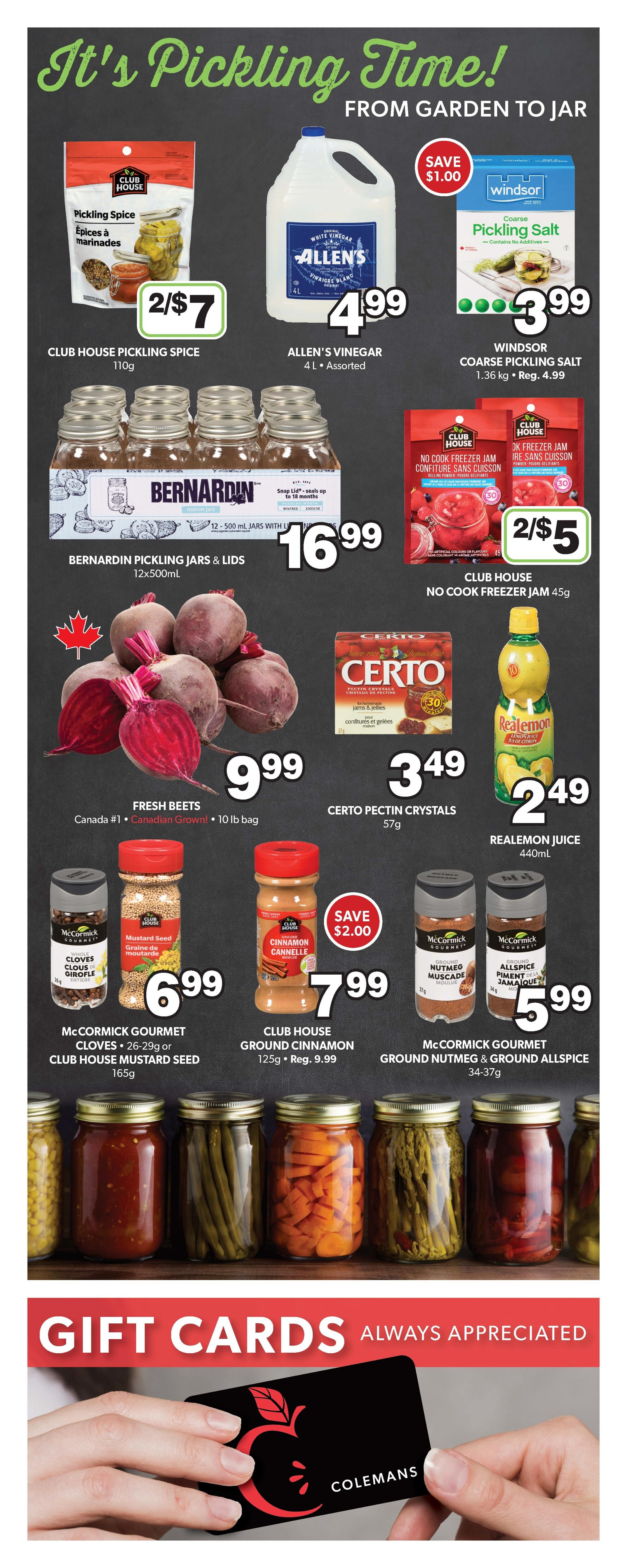 Coleman's Flyer August 27 to September 2