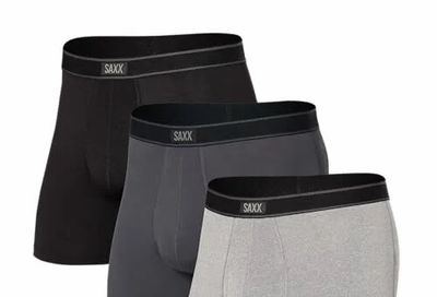 Amazon.ca: SAXX Underwear Co. Men's Daytripper Relaxed Fit Boxer Brief Fly 3-Pack $39.98