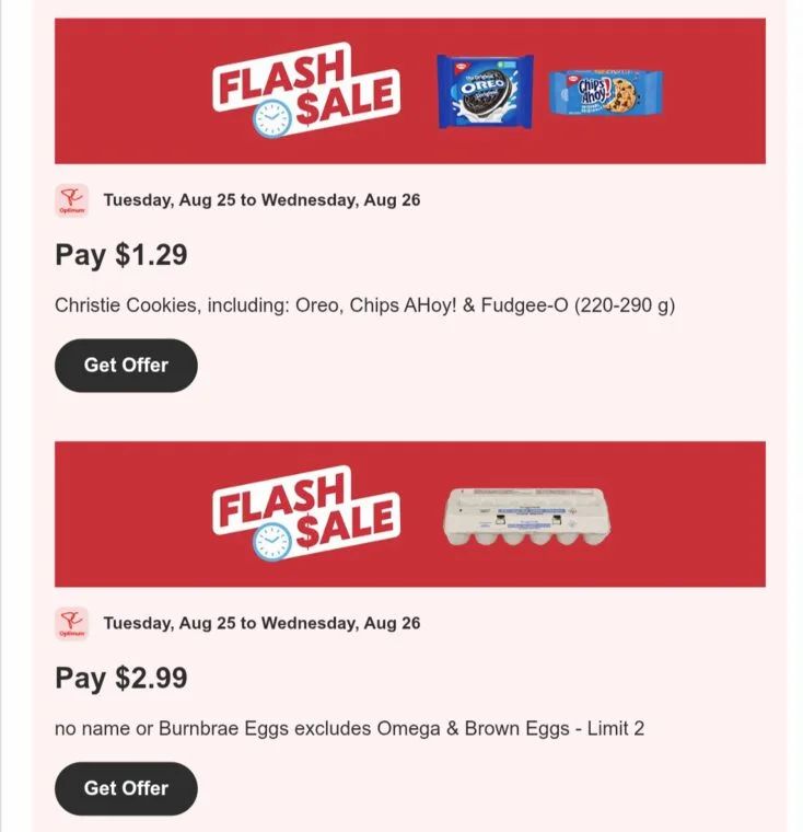 Shoppers Drug Mart: Two hot offers $2.99 eggs, $1.29 Christie cookies YMMV Tuesday August 25&26 Shoppers Drug Mart: Two hot offers $2.99 eggs, $1.29 Christie cookies YMMV Tuesday August 25&26