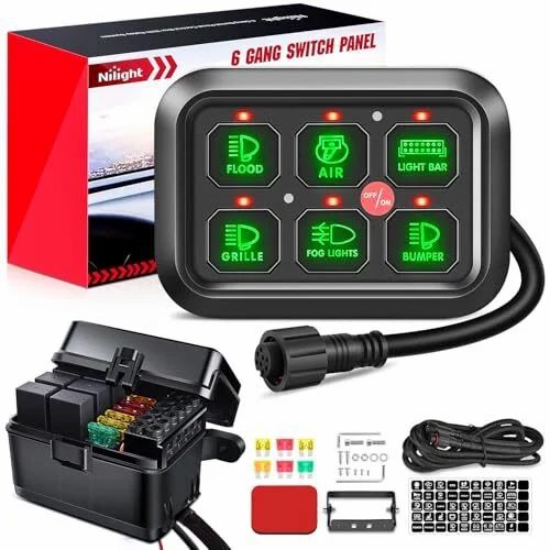 Amazon.ca: Nilight 6 Gang Switch Panel System Integrated Circuit Control w/Relay Fuse $18.99... Was: $80.76