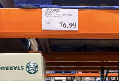 Costco Heartland: Starbuck Vertuo Nespresso Pods. Pack of 60 Pods. $76.99