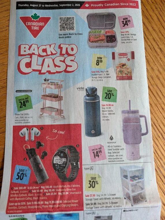 Canadian Tire Flyer - Aug 27 - Sept 2