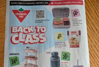 Canadian Tire Flyer - Aug 27 - Sept 2
