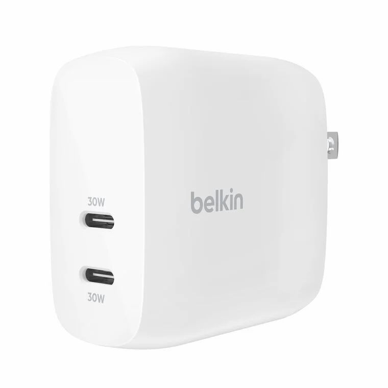 Walmart: Belkin BoostCharge™ Pro Dual USB-C Wall Charger with PPS Power Delivery 60W - White Walmart: Belkin BoostCharge™ Pro Dual USB-C Wall Charger with PPS Power Delivery 60W - White