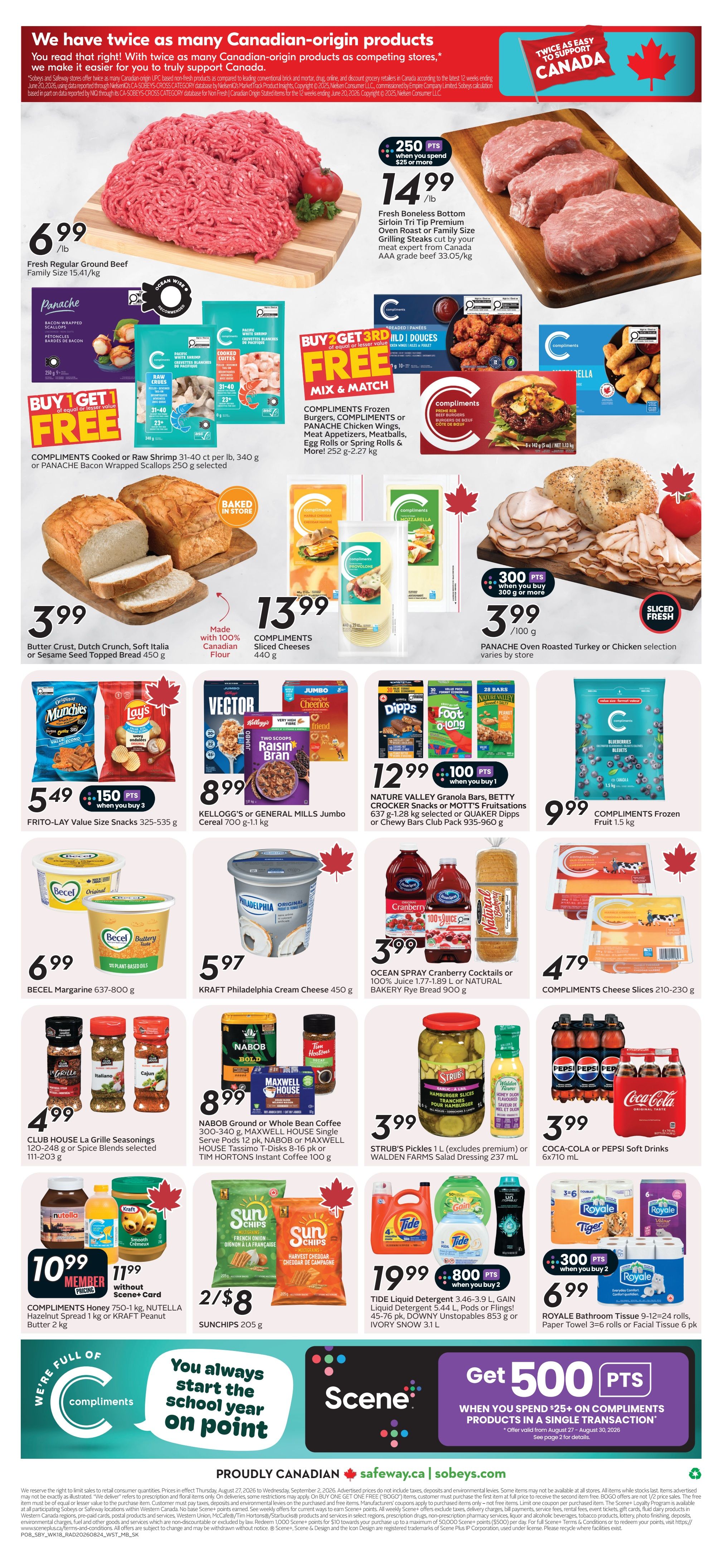 Sobeys/Safeway (SK & MB) Flyer August 27 to September 2