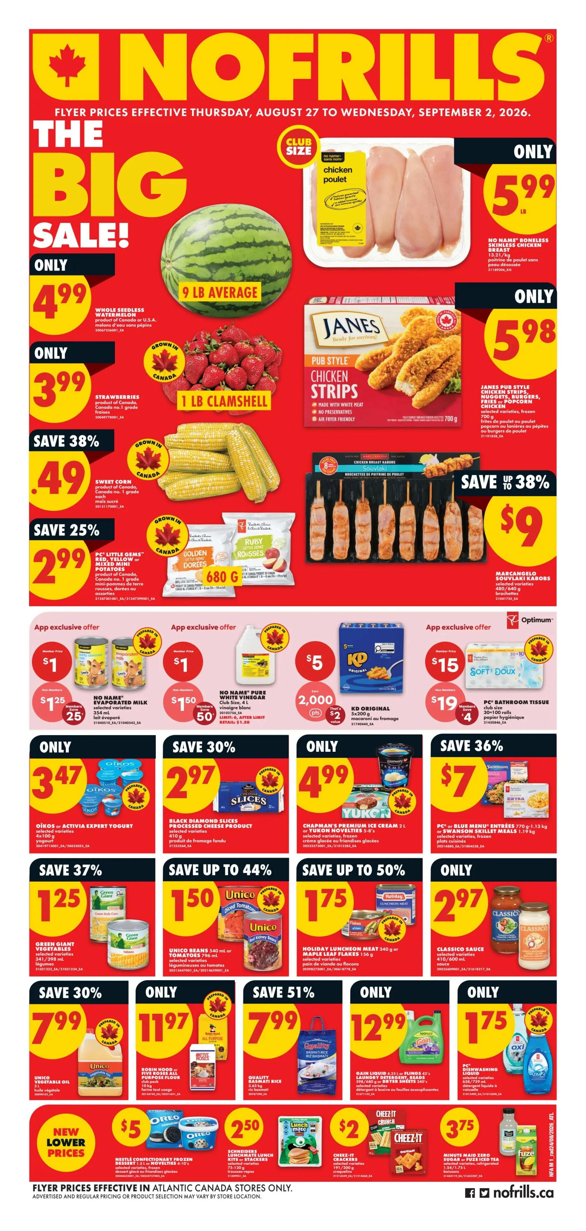 No Frills (Atlantic) Flyer August 27 to September 2