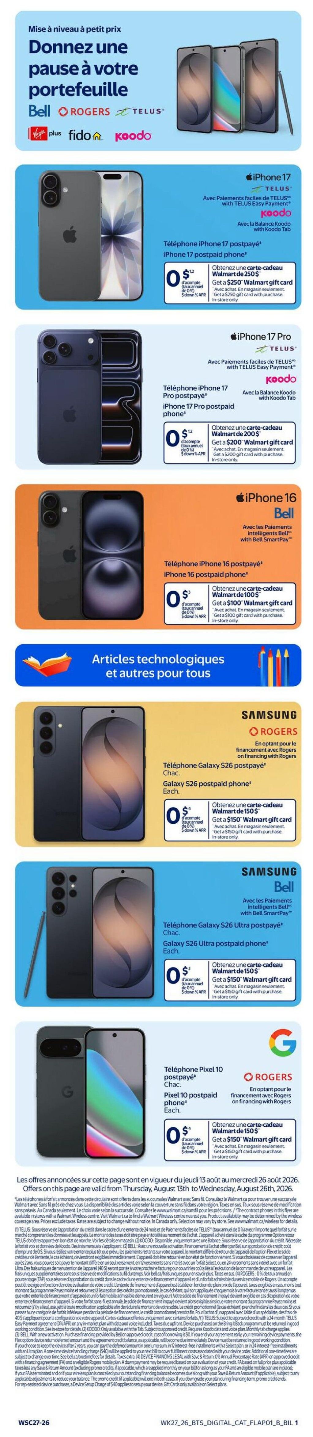 Walmart (QC) Flyer August 27 to September 2