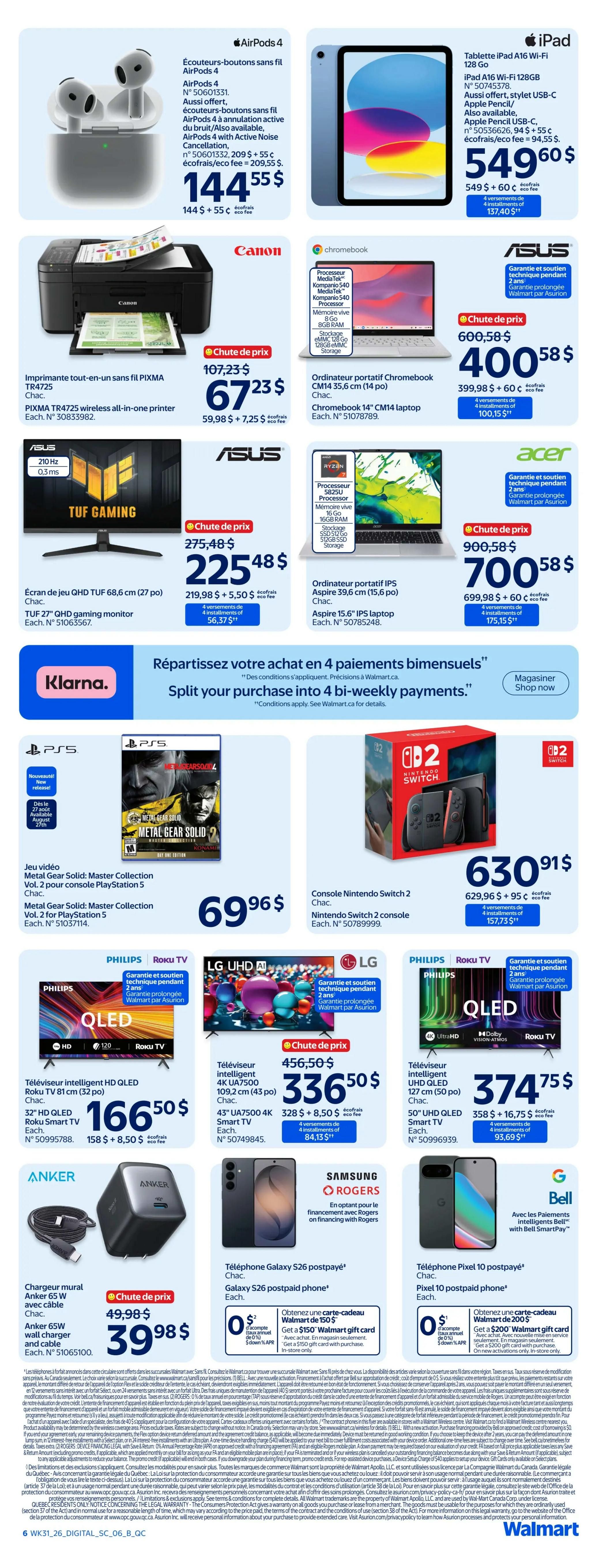 Walmart (QC) Flyer August 27 to September 2