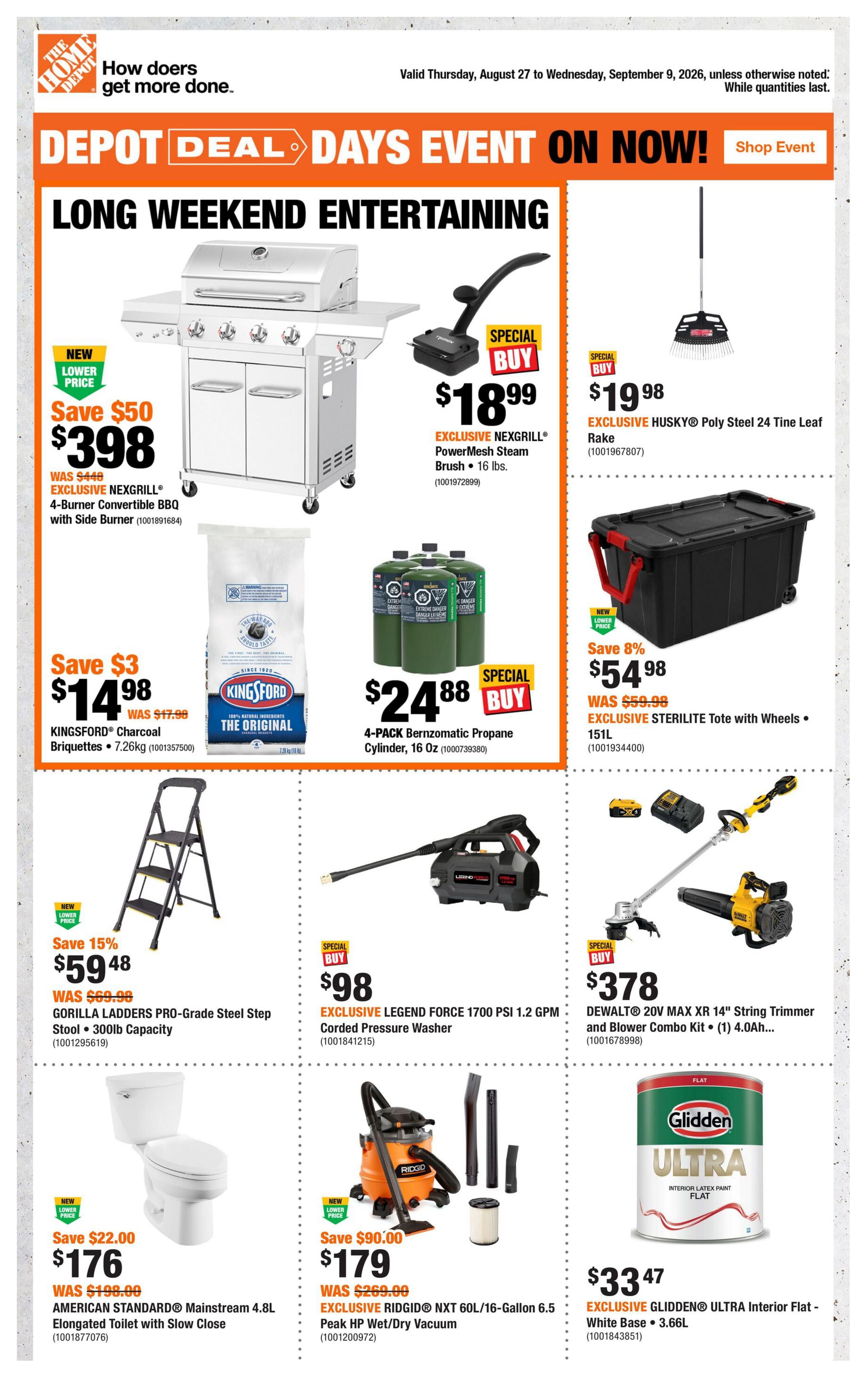 Home Depot (BC) Flyer August 27 to September 9