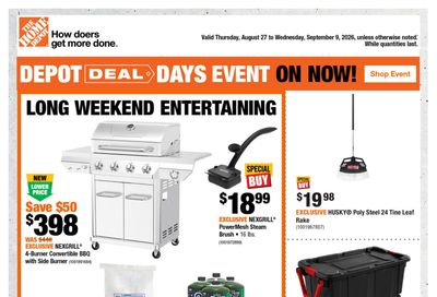 Home Depot (BC) Flyer August 27 to September 9