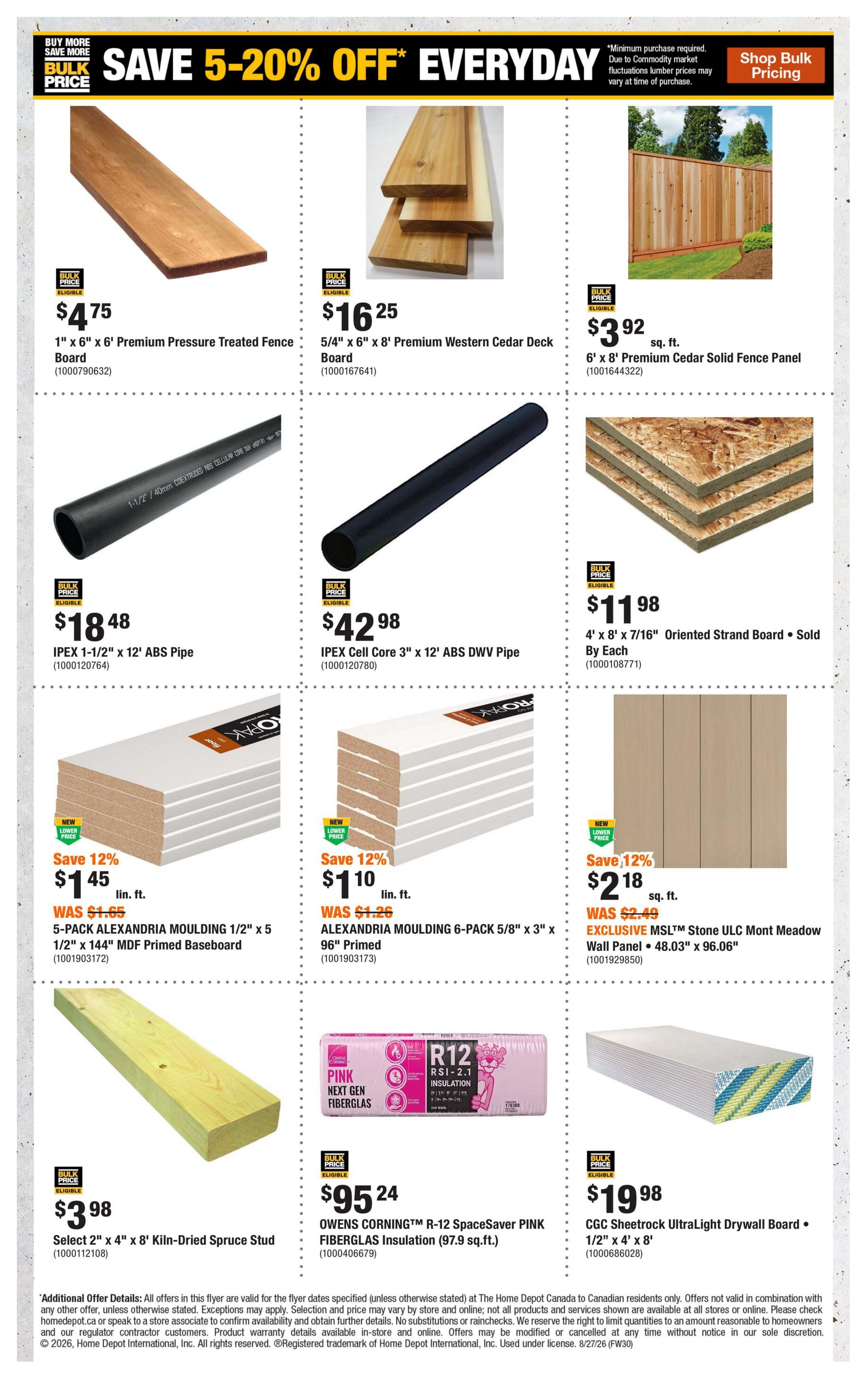 Home Depot (BC) Flyer August 27 to September 9
